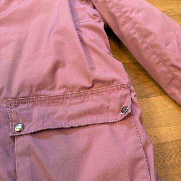 Women's Vintage 80's Woolrich Pink Flannel Lined Parka Jacket Coat Sz Medium VTG - Picture 6 of 11